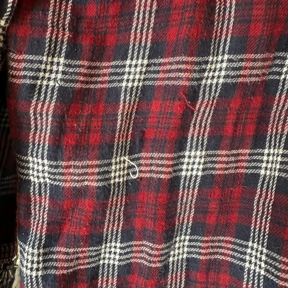 Free People Silver Sequin Plaid Button-Up Shirt - Picture 5 of 11